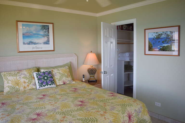 Walk-in closet for added storage in the master bedroom Walk-in closet for added storage in the master bedroom