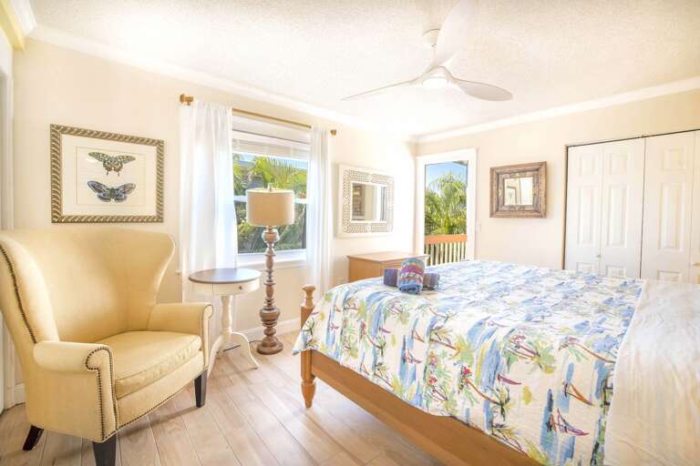 King master bedroom with Juliet balcony, Siesta Key Village 3BR King master bedroom with Juliet balcony, Siesta Key Village 3BR