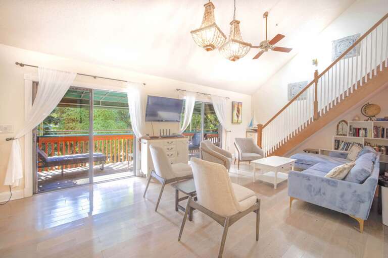 Living area opens to balcony, Siesta Key Village 3BR
