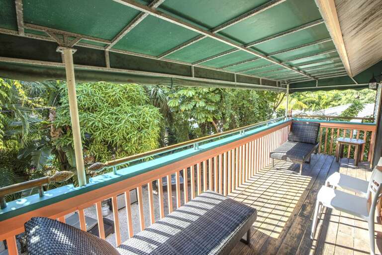 Private balcony overlooking patio, Siesta Key Village 3BR