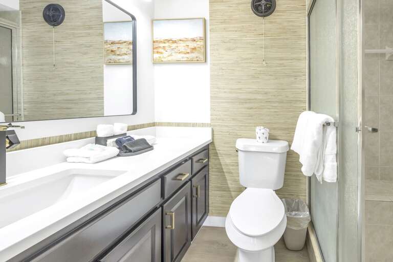 Full bath with step in shower, Siesta Key 3BR Full bath with step in shower, Siesta Key 3BR