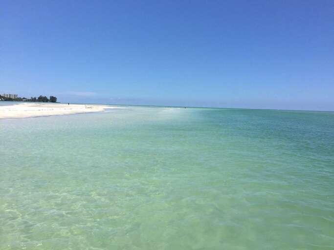 Nearby white sand island Nearby white sand island