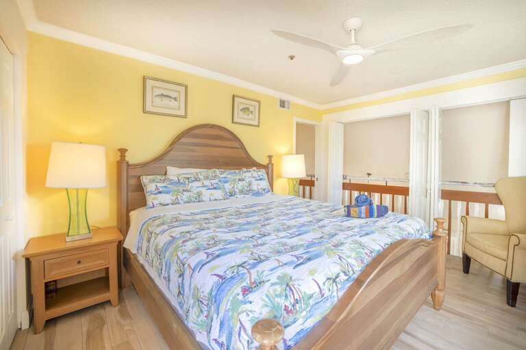 King bedroom opens to private balcony, Siesta Key Village 6BR