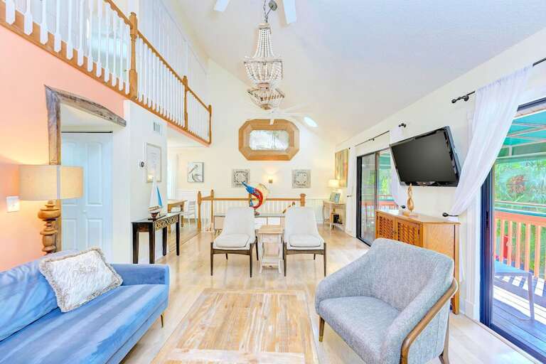 Larger living areas open to balcony, Siesta Key Village 6BR