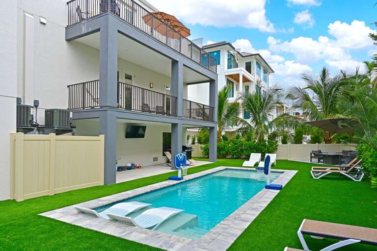 Private resort-style pool at Siesta Key rental.