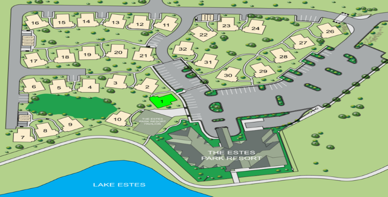 Cabin 1 location on the map