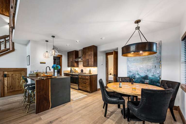 Kitchen with dining table Kitchen with dining table