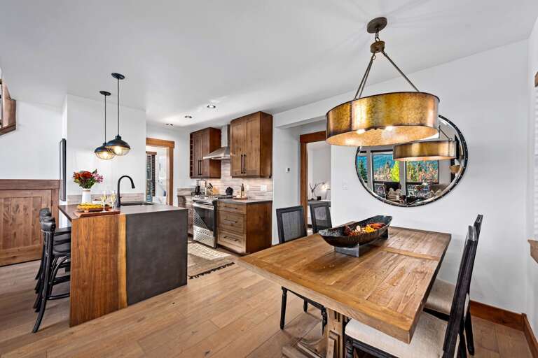 Kitchen and dining area