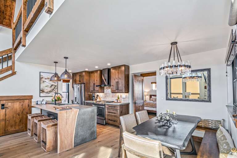 Kitchen and dining table