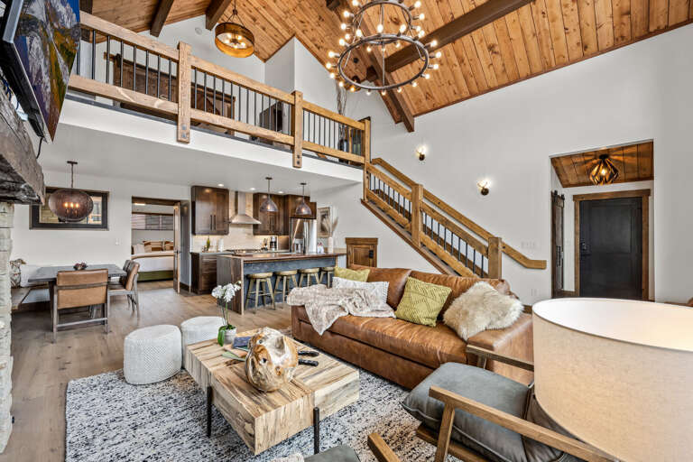 Living room looking into the kitchen
