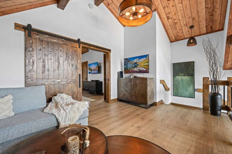 Loft with sleeper sofa and 50 inch smart TV