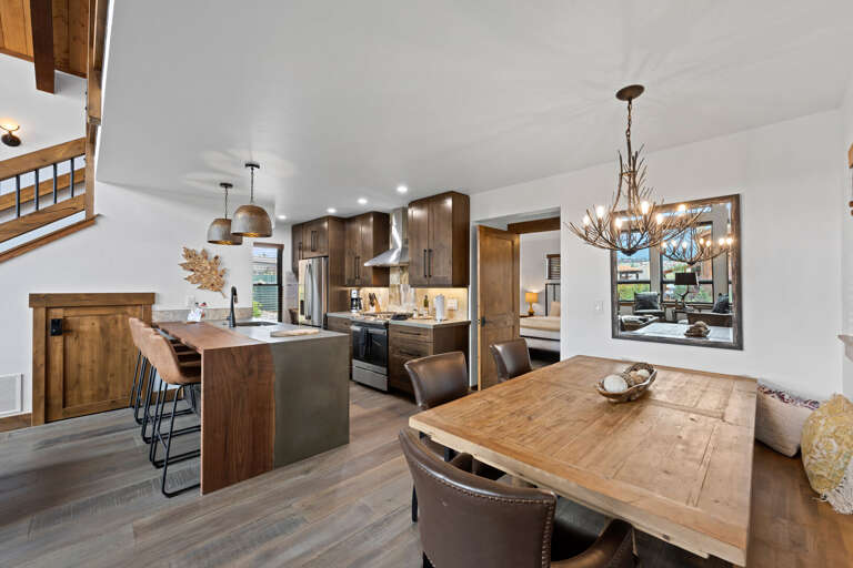 Kitchen and dining area Kitchen and dining area
