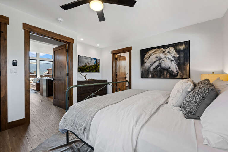 Downstairs King bedroom with sleeping napping couch