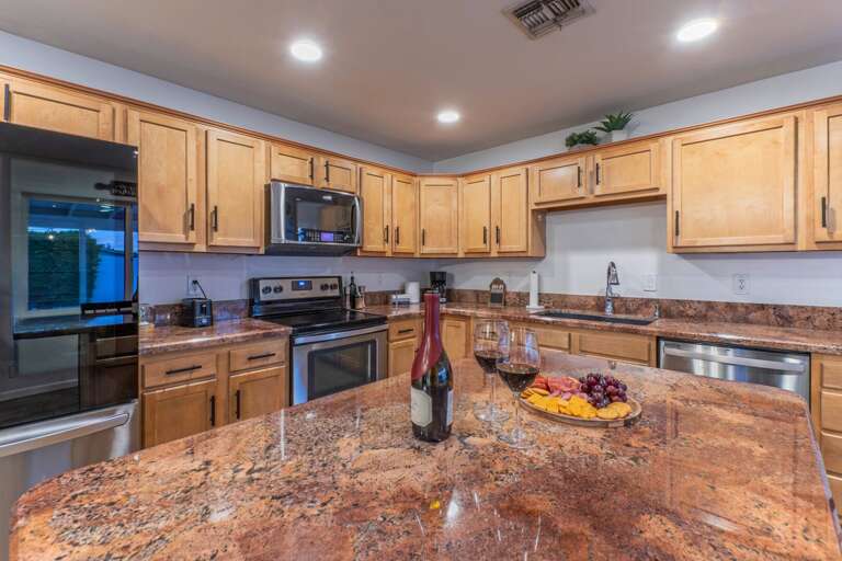 Kitchen Counter Cluttered With Culinary Comforts