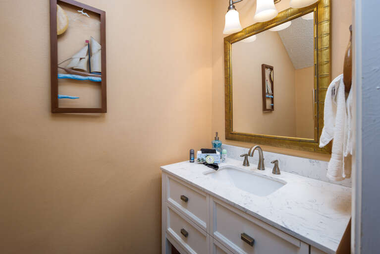 Half bathroom on the first floor