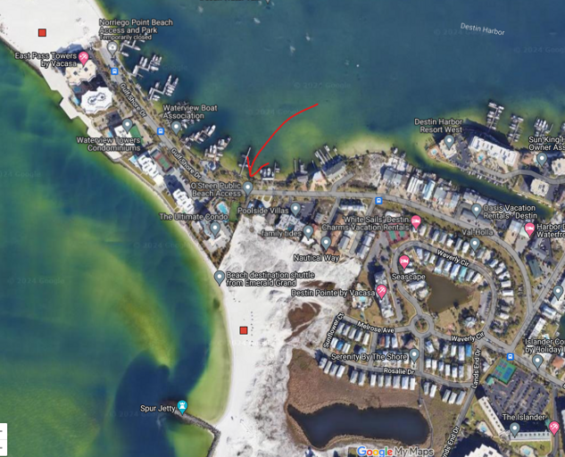 Beach access Holiday Isle