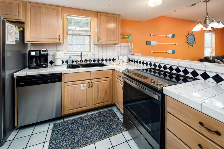 Fully stocked kitchen