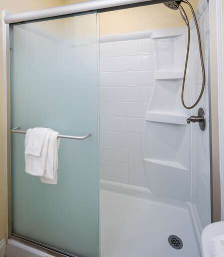 Master bathroom with walk-in shower