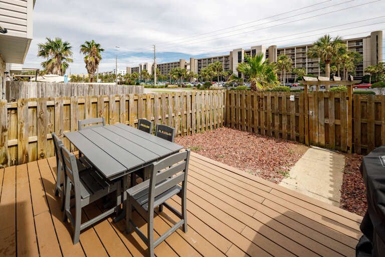 Sundeck with dining table