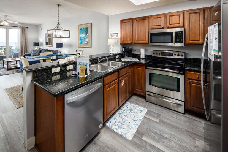 Fully stocked kitchen