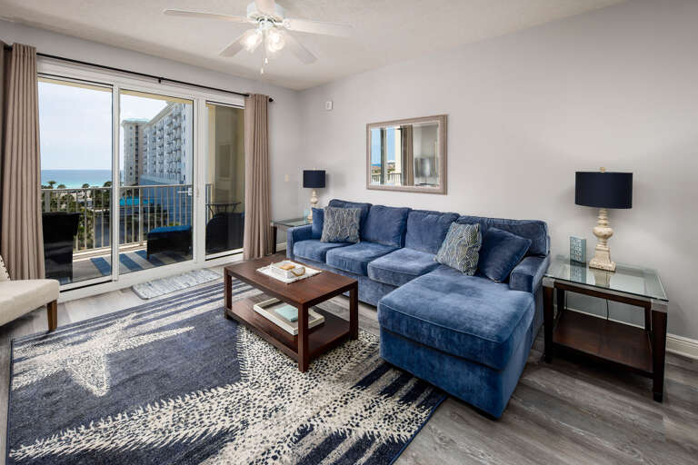 Living room with balcony access