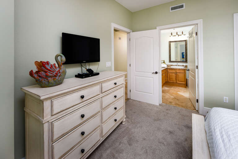 Second bedroom with TV and bathroom Second bedroom with TV and bathroom