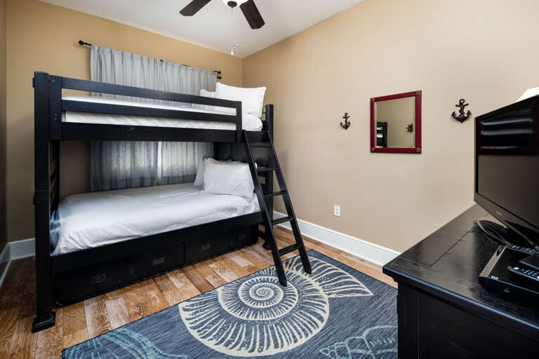 Fourth bedroom with twin size bunk beds