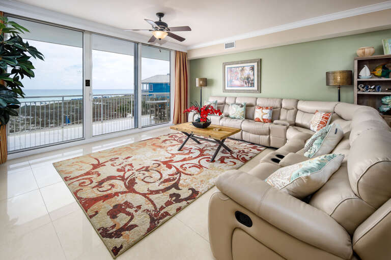 Living area with million dollar beach views