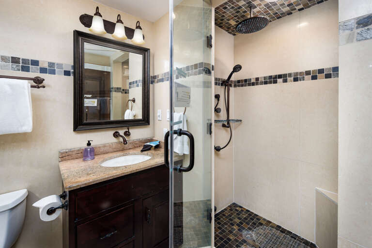 Master bathroom with walk-in shower
