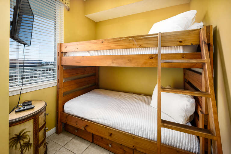 Third bedroom with twin size bunk beds