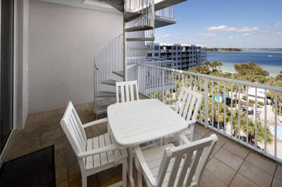Dining table on the private balcony