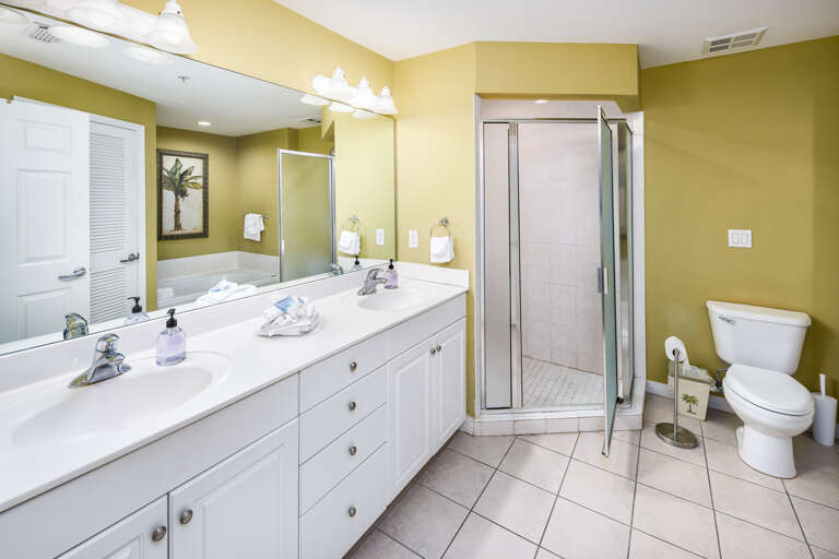 Master bathroom with walk-in shower
