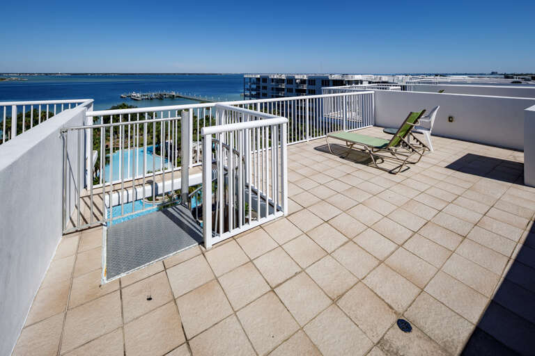 Penthouse unit with a private rooftop sundeck