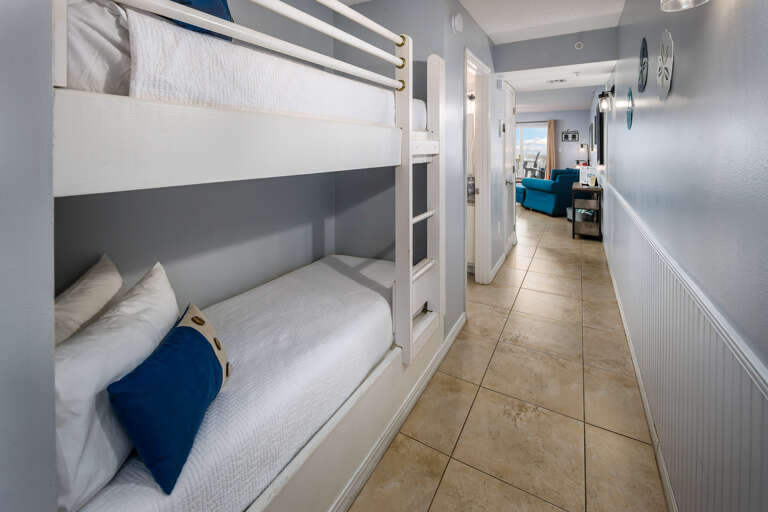 Twin size bunk beds in the hallway Twin size bunk beds in the hallway