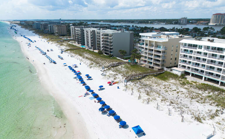 Aerial view Gulf Side beaches