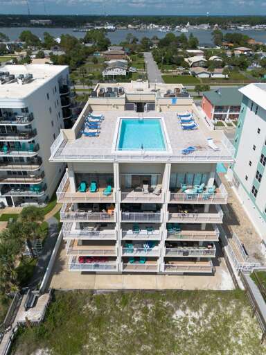 Aerial view southern facade Gulf Side