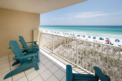 Gulf front views from the private balcony