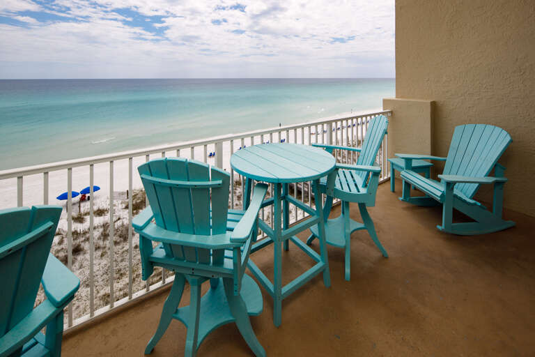 Gulf front views from the private balcony Gulf front views from the private balcony