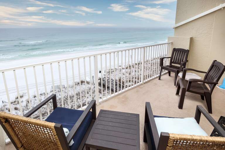 Gulf front views from the private balcony