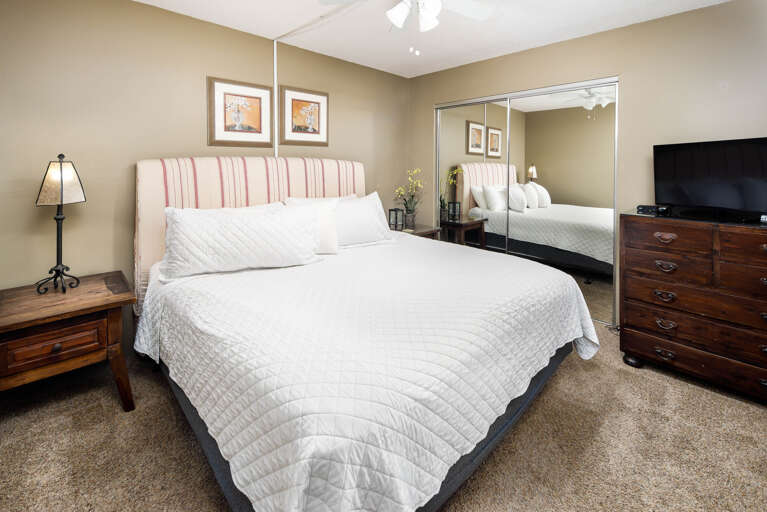 Flat Screen TV in King Bedroom