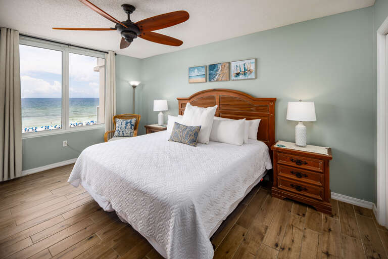 Master bedroom with king size bed