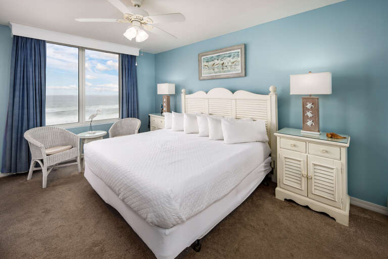 Master bedroom with king size bed