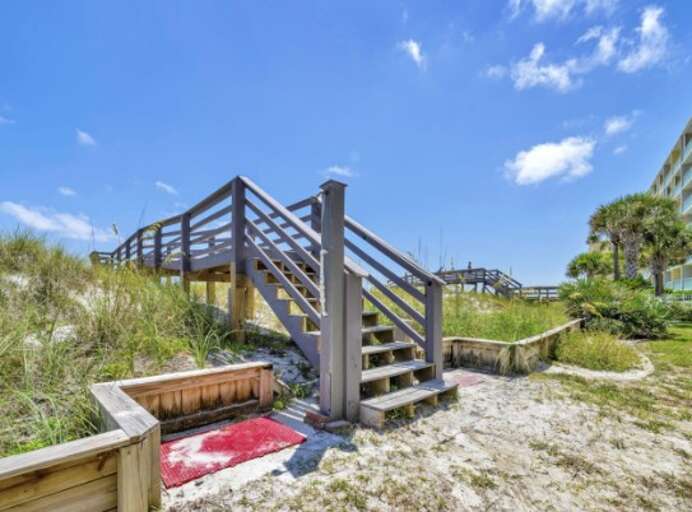 Beach access with shower