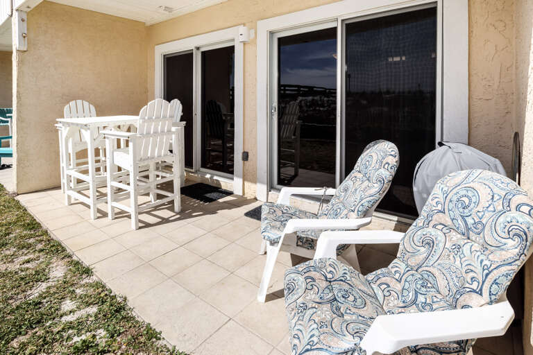 Beach facing patio