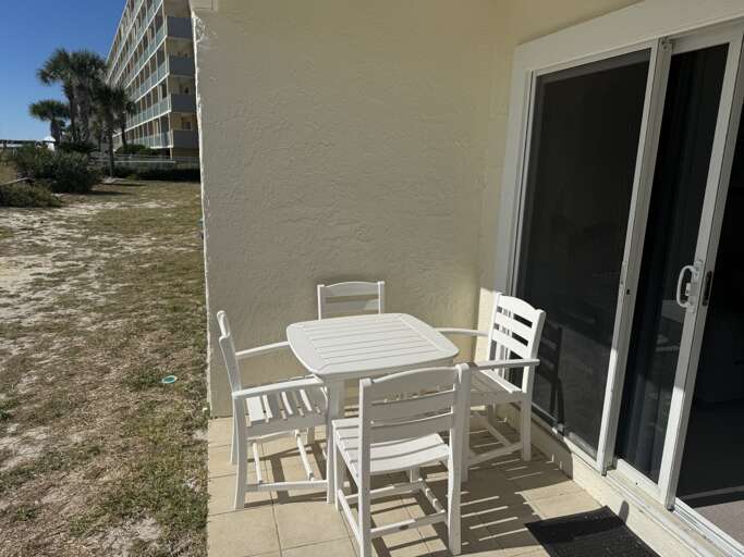 Back Patio with easy beach access