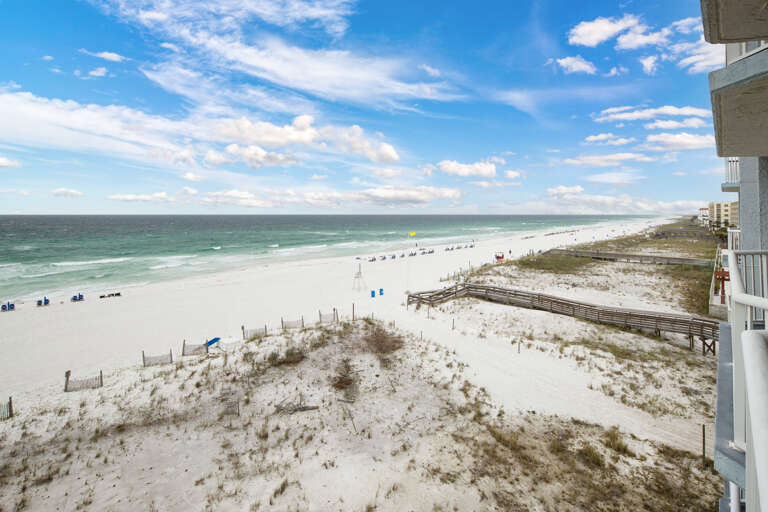 Balcony views of The Gulf of Mexico beach