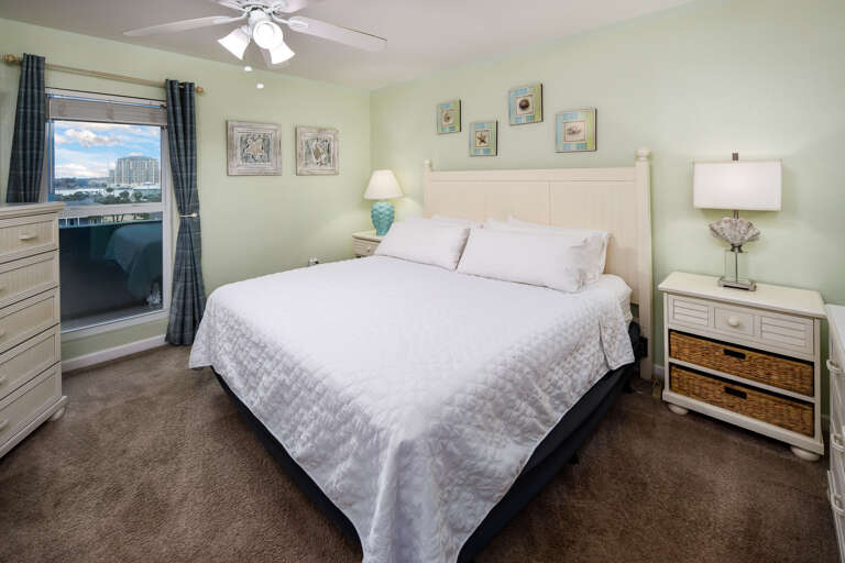 Master bedroom with king size bed