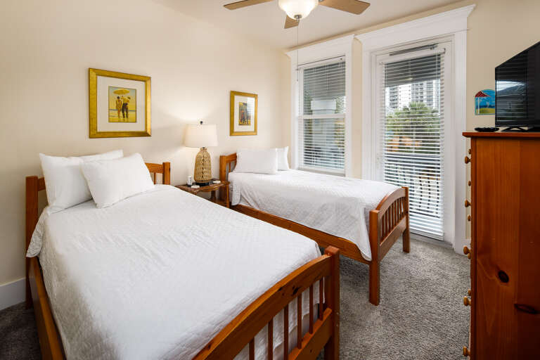 Second floor third bedroom with two twin size beds