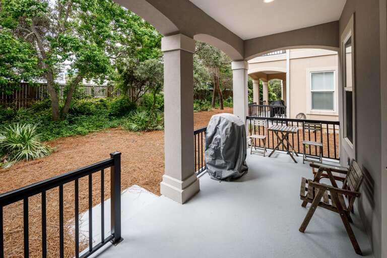 Back porch off of the first floor bedroom