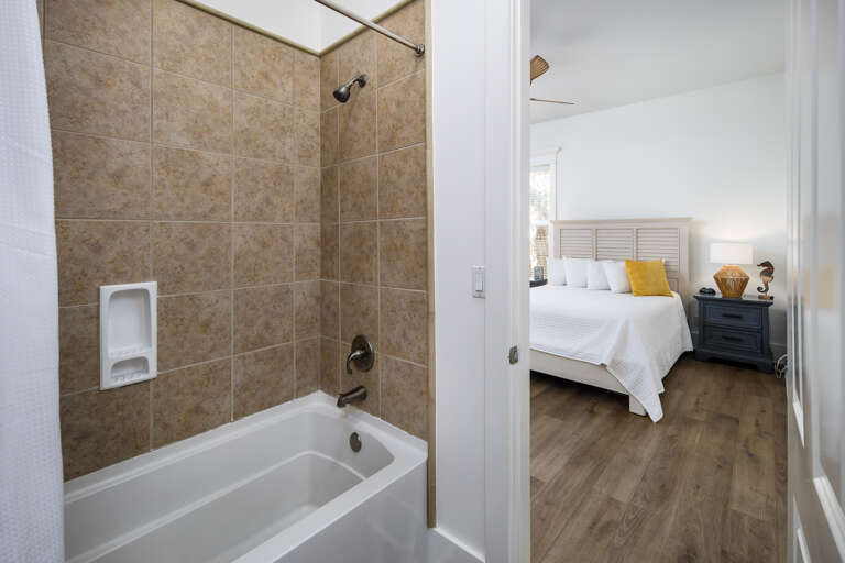 First floor full size bathroom with shower/tub combo First floor full size bathroom with shower/tub combo